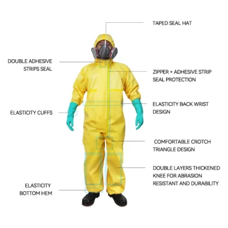 Full-Body Protective Hazmat Suit.