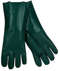 Green Double Dipped PVC Gloves